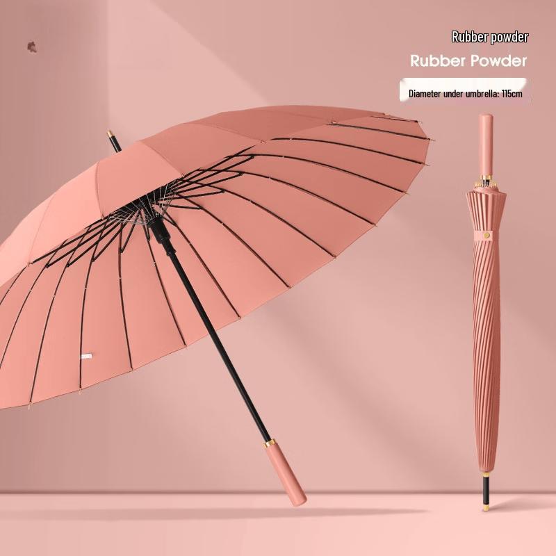 Premium 24-Rib Semi-Automatic Straight Umbrella