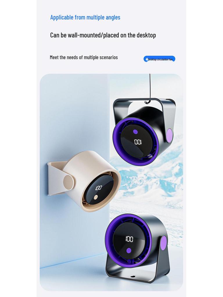 USB Rechargeable High-Speed Desktop Fan for Home & Office