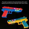Electric Light Up Pistol Toy Hand Gun Toys with Dazzling LEDs Light Fighting Sound Unique Telescopic Action Pistol for Gift
