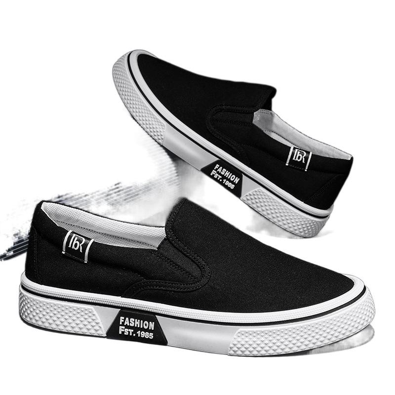 Hydrogen cloud canvas autumn casual board shoes lazy soft-soled black cloth shoes