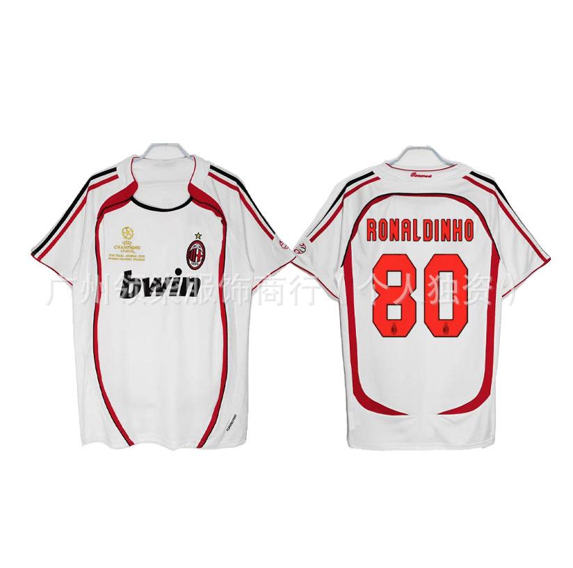 AC Milan retro jersey 0607 season Kaka Maldini Ronaldini Ronaldinho Pirlo collector's edition football jersey