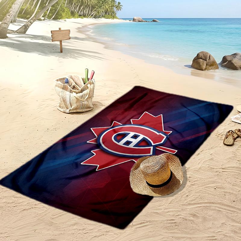 Montreal Canadiens Print Strandtuch Weich Tragbar Schnell?Trockenes Handtuch für Pool Sommerurlaub Outdoor Sport