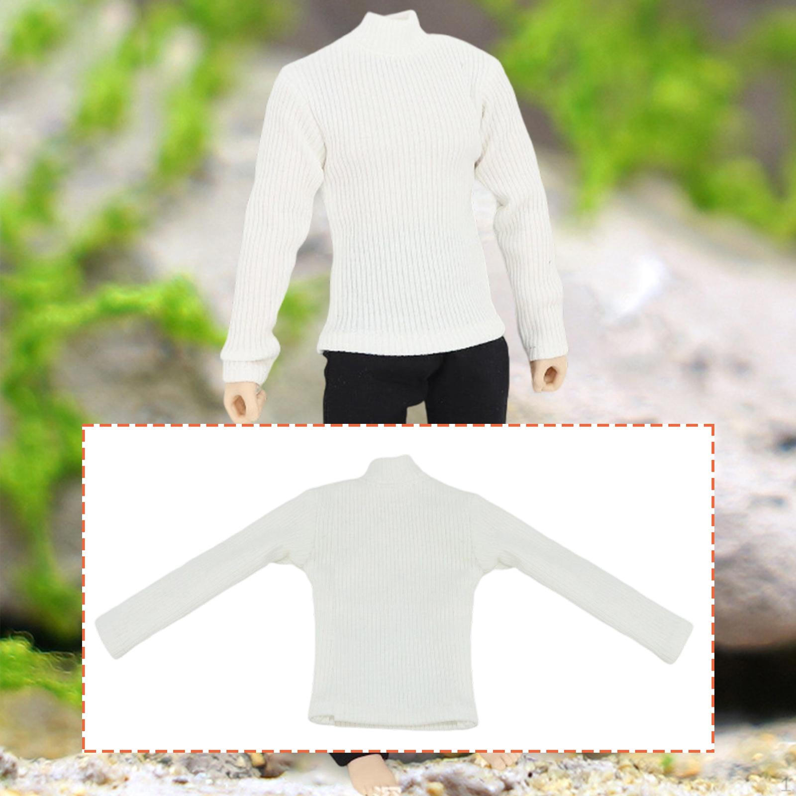 

1/6 Action Figure Clothes 12 inch Male Dressing up Long Sleeved Model Trendy Doll Knitted білий