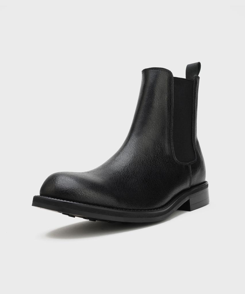 Firenze Atelier [Vibram] All Day Round Toe Chelsea Boots 2600 [Crack Black]