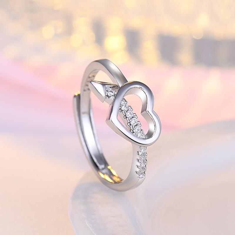 925 Sterling Silber Ring Verstellbar Schlichtheit Für Frauen Mode Exquisit Studentin Freundin Schmuck Zubehör Hochzeitsparty