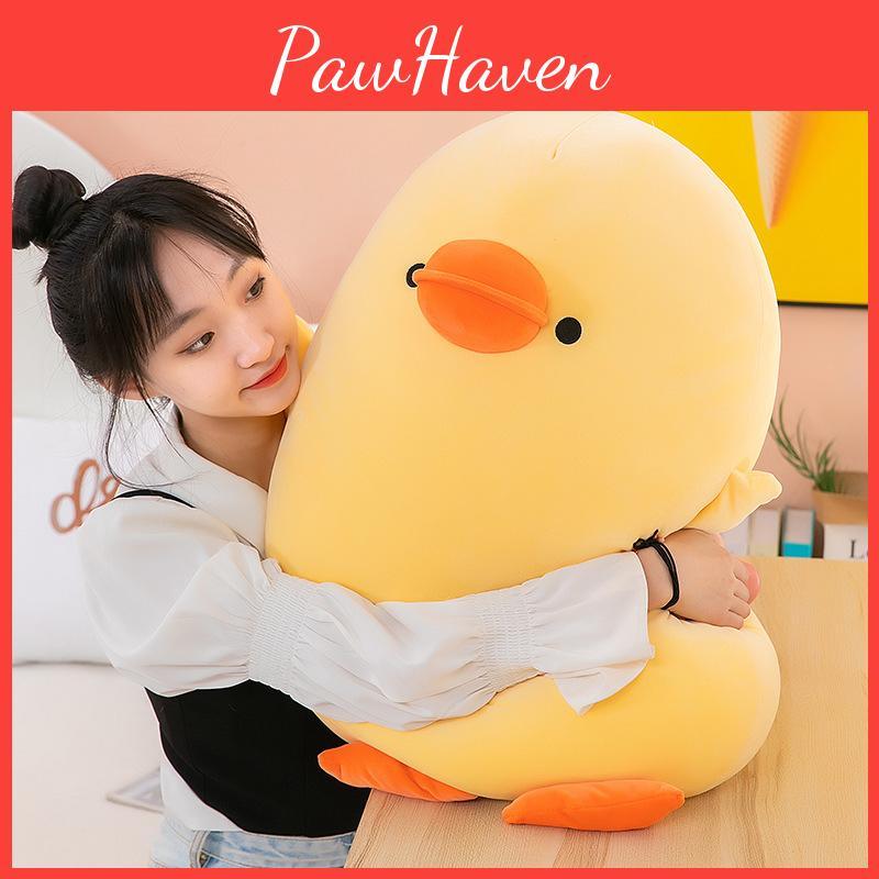 Yellow Big Adorable Duck Plush Toy Cute Cartoon Seat Cushion Girls Kids Gift
