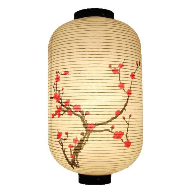 Japanese Plum Blossom Paper Lantern: Mid-Autumn Chochin Style Sushi Restaurant Decor