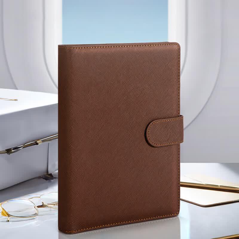 Deli Business Leather Loose-Leaf Notebook