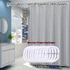Gray Herringbone Shower Curtain Geometric Pattern Modern Design Waterproof Bathroom Decor Minimalist Style Home Textile Art