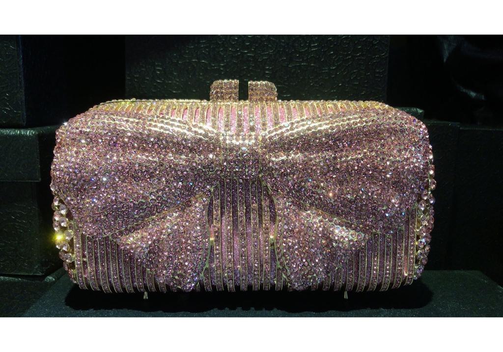 Mermaid handmade diamond-encrusted evening bag foreign trade empty metal hard box full of diamonds hand bag for women Stone Clut