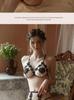 Pearl See-Through Lingerie Set for Small Busts - Three-Piece, Sexy and Teasing, Plus Size Available