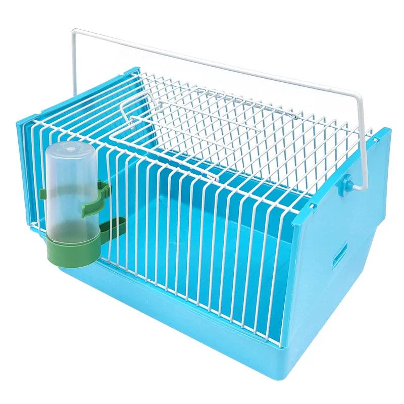 Portable bird cage to carry parrot small bird cage portable cage pillow peony with two feeders birds supplies  WJ1130199