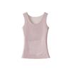Ordifen Women's Thermal Vest Seamless Patch with Pockets Fleece Lined Thickened Warm Belly Autumn Winter Innerwear