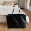 Simple Korean Version of Soft Texture Leather Texture Large Capacity One-shoulder Commuting Bag Classic Brown Work Casual Armpit Tote Bag used for