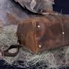 Handmade Full Grain Leather Duffel Bag: Vintage Travel Weekender