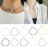 Delicate Bead Chokers Necklace Summer Bohemian Beaded Necklace Y2K Heart Shell-Charm Bead Chokers Necklace Summer