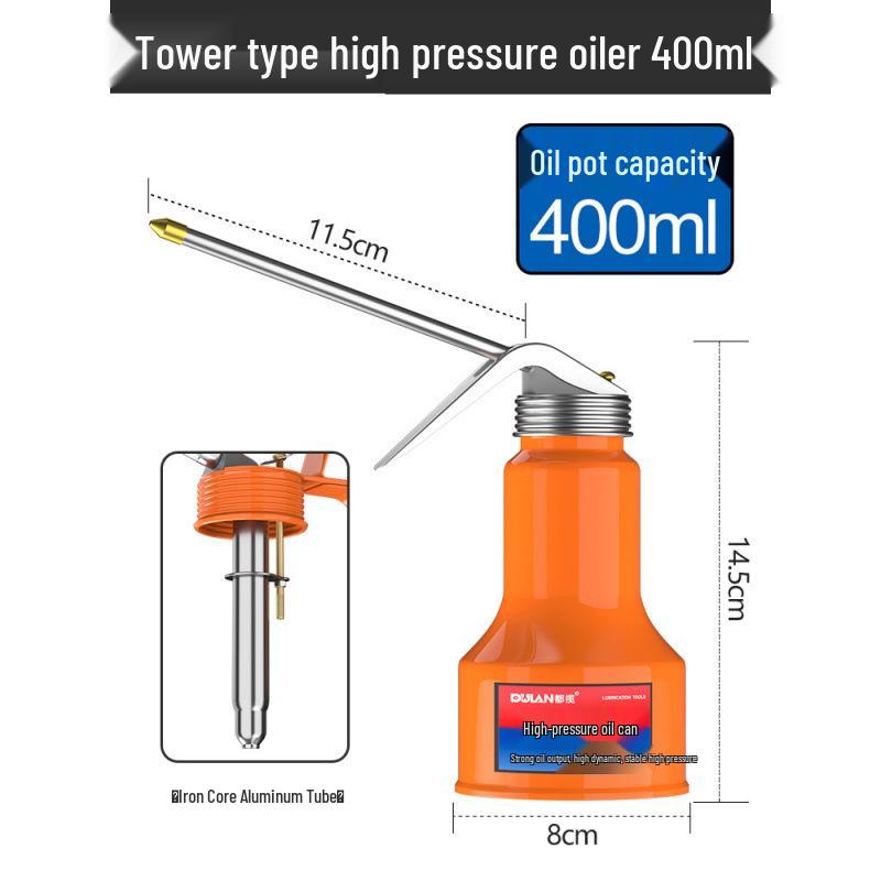 High-Pressure Manual Oil Spray Can with Long Nozzle for Household & Industrial Use