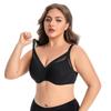 Large Size Underwear Women's Big Breasts Show Small Anti-sagging Gathering Mesh Yarn Breathable Full Cup Fat MM Bra