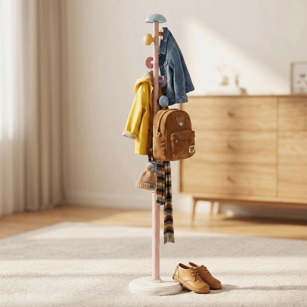 Multi-functional Mushroom Coat Rack Decorative Simple Modern Vertical Clothes Hanger Sturdy Space-Saving