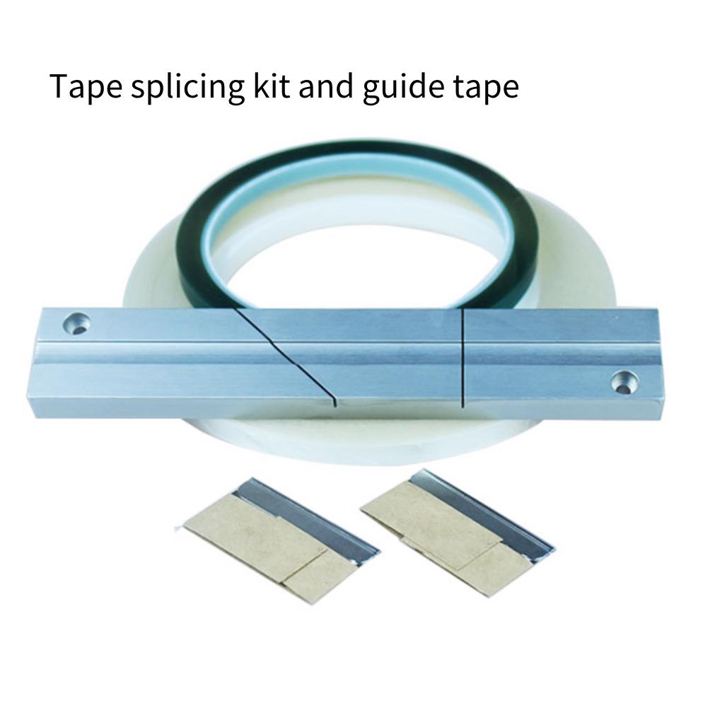 1/4 10 In Tape Splicing Set and Leader Tape Open Reel Audio Splicing Kit Metal Tape Splicing Blocks for Recorder Open Reel Tape