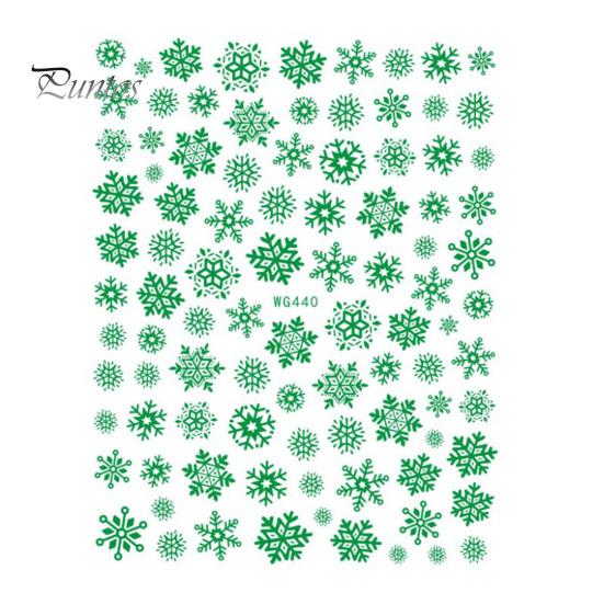 Nail Art Accessories 1/2Pcs Colorful Snowflake Sticker Self-adhesive DIY Home Salon Stickers Winter Christmas Women Fake Decoration Decal Decals