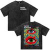 Japanese Artist Yayoi Kusama Pumpkin Eyes Art Show Vintage Washed T Shirt Unisex Unisex Clothing High Quality Short Sleeve Tshirt