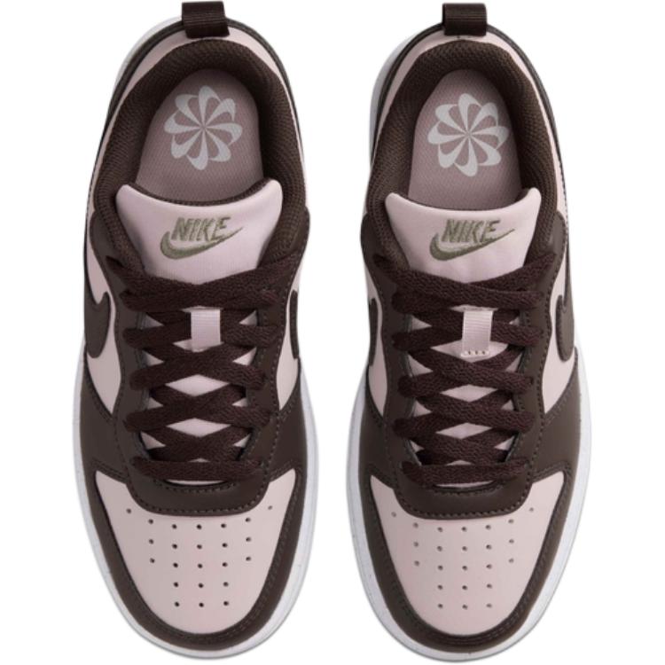Nike Court Borough Low Recraft Classic Versatile Low Top Kids Skate Shoes Kids Sneaker Black Pink DV5456-601