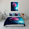 Romantic Rose Decoration Set Soft Comfortable Duvet Cover Bedding Set Included 1*Duvet Cover & 2*Pillowcases, Gift