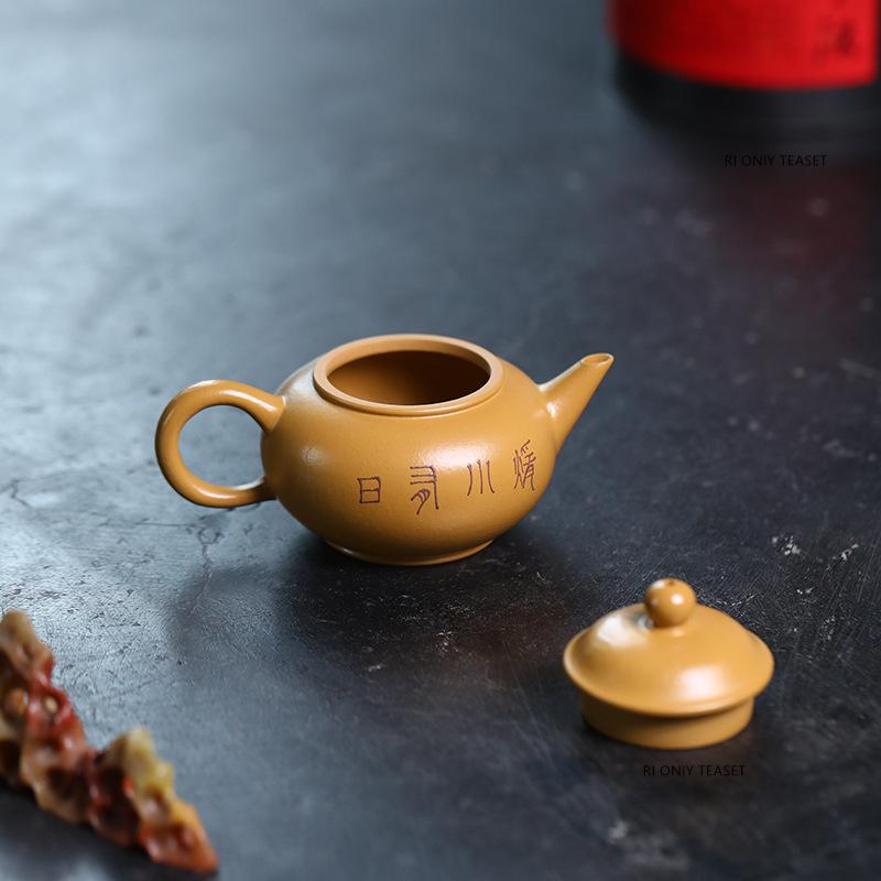 110ml Yixing Lila Ton Teekanne Traditionell Handgefertigt Blumenmuster Teekanne Schöne Kanne Chinesisches Zisha Teegeschirr Teezeremonie Geschenke