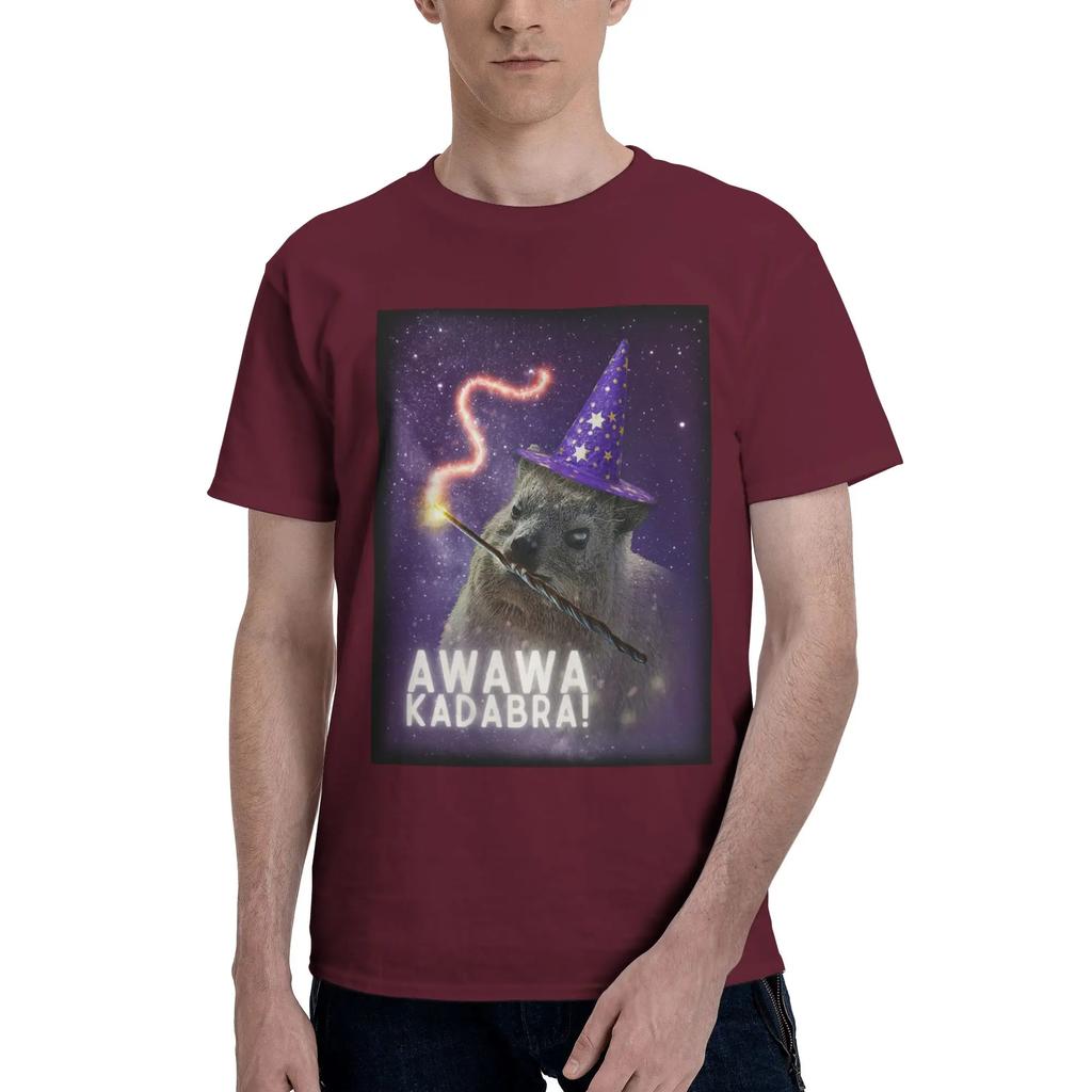 Awawa Kadabra Rock Hyrax Wizard 100 Cotton TShirt Mens Funny T Shirts Men Crew Neck Short Sleeve S6XL