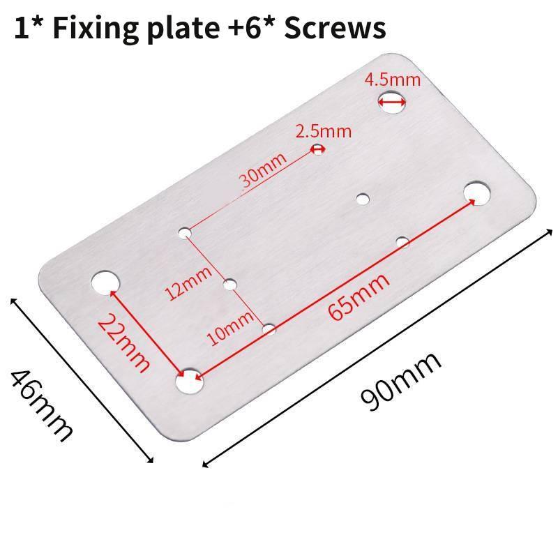 Cupboard Door Kitchen Hinge Repair Kit Plate Fixing Screws Cabinet Durable Tool