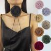 Elegant Rose Choker Necklace Accessory Vintage Rose Choker Fashion forward Fabric Rose Choker Necklace for Trendsetters