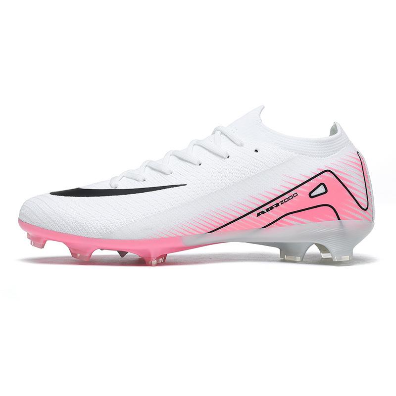 Football Shoes Mid-Top Football Shoes Fly-Woven Seamless Offset Printing Natural Lawn Ag Spikes Leather Feet Boys And Girls School Shoes