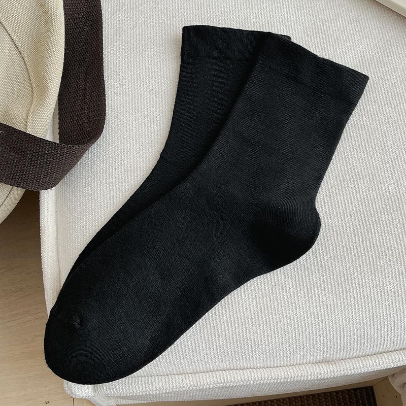 Female Spring and Autumn Sweat Absorption Deodorant Loose Mouth In The Tube Socks
