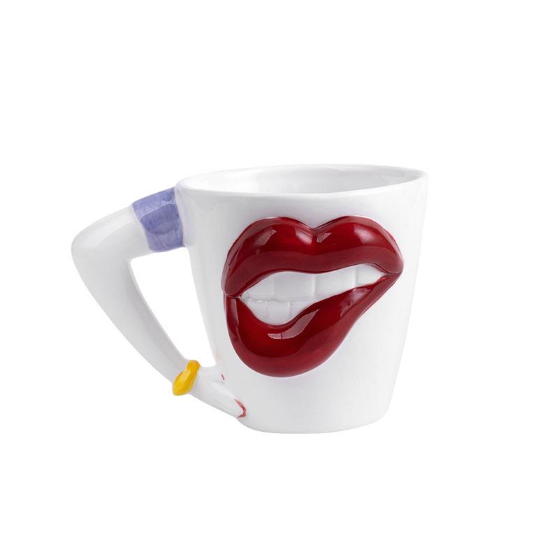 Creative Personalized Ceramic Mug, Water Cup, Milk Cup, Home Gift Cup, Coffee Cup, Valentine's Day High-value Couple