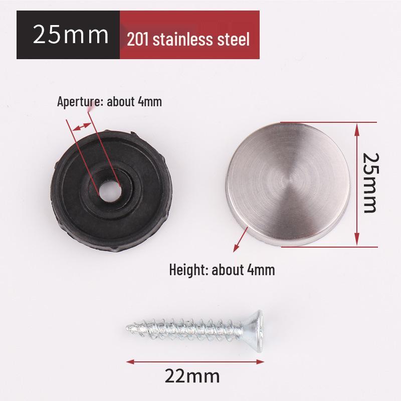 Decorative Acrylic Nail Cap for Glass, Mirror, and Stainless Steel Fixings
