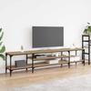 TV Stand Artisan Oak 201 X 35 X 45 Cm Engineered Wood and Iron