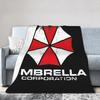 Umbrella Corporation Knitted Blankets Residents Evils Flannel Throw Blankets Summer Air Conditioning Portable Soft Warm Bedsprea