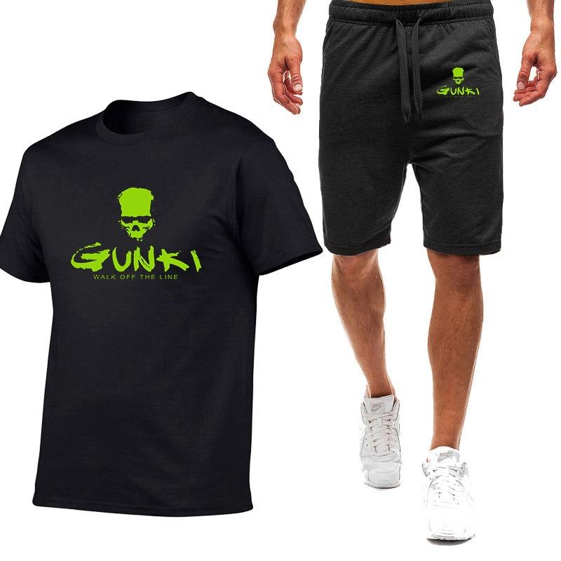 Newest Summer Men s Short Sleeve Shorts Suit Fashion Casual Personality Street Quick Dry Men s Sports Suit L