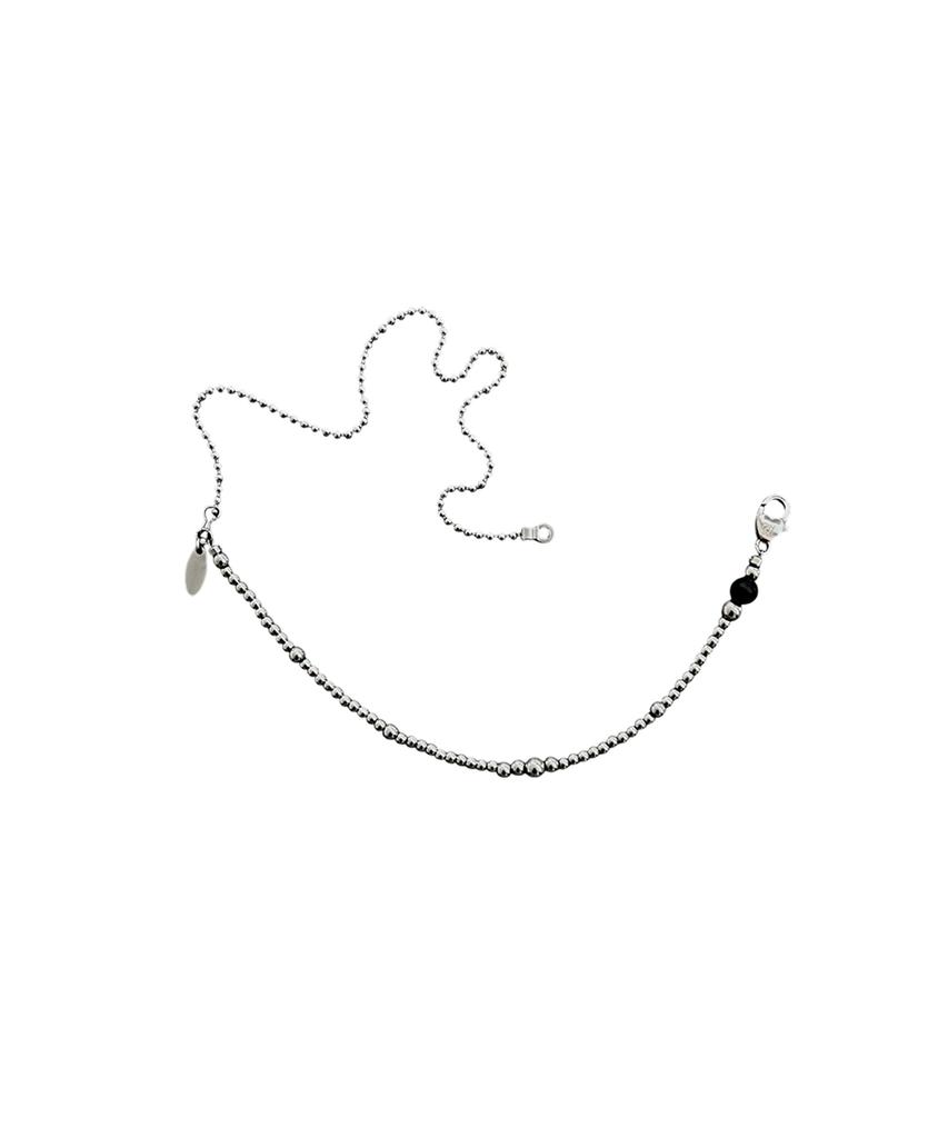 Parpini Surgical Steel Shift Onyx Necklace