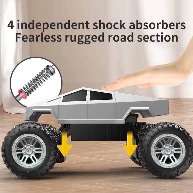 1:16 Amphibious 4WD RC Stunt Truck - Waterproof Off-Road Car with 360° Spins & LED, Toy for Kids , Boys & Adults