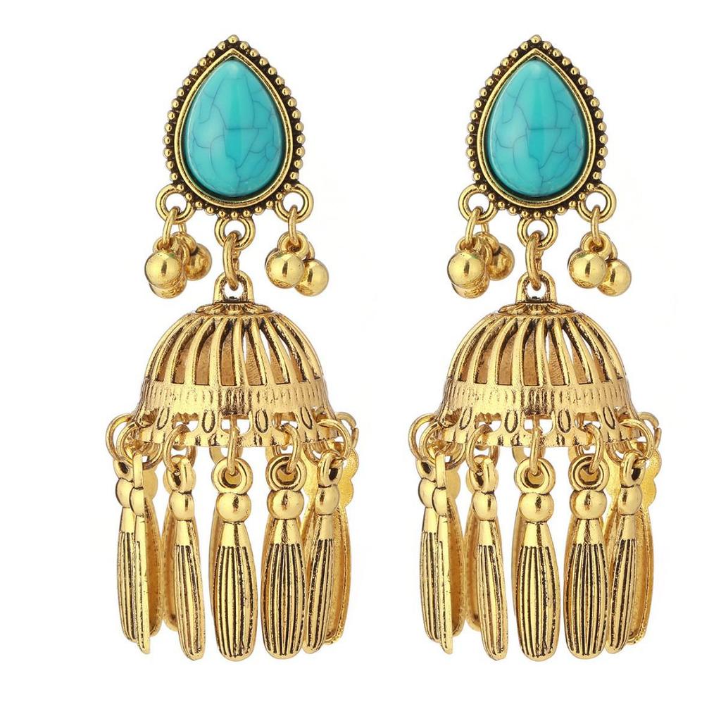 Exquisite Chinese Ethnic Tassel Earrings – Niche Retro, High-End Bell Design