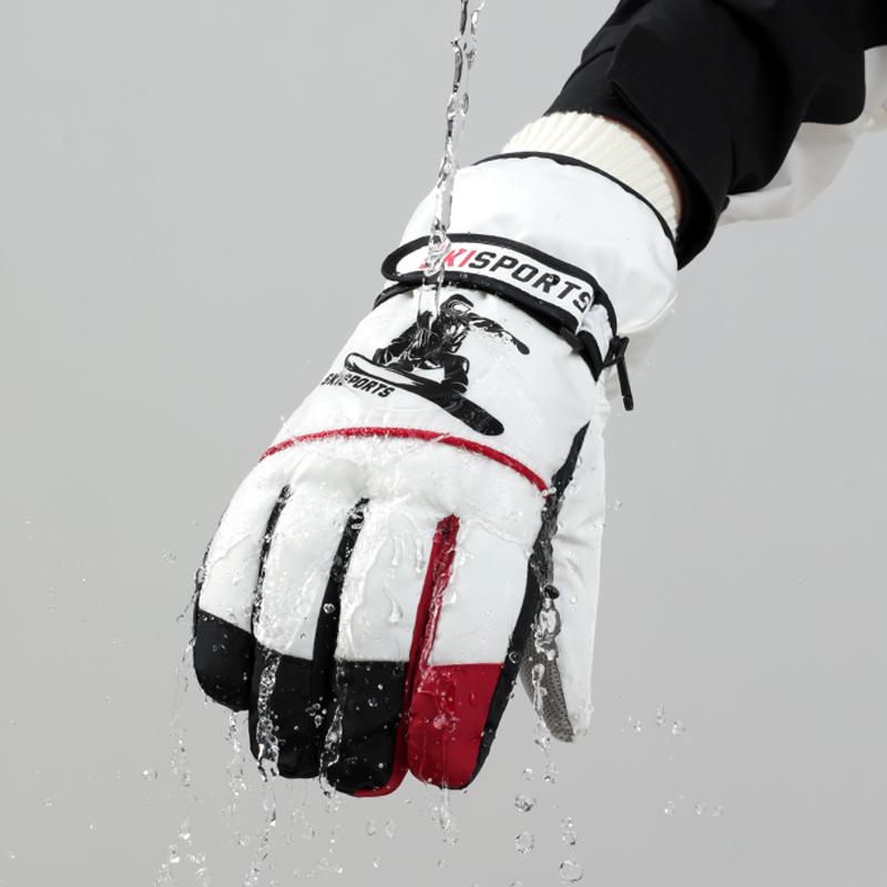 Outdoor Waterproof Touchscreen Fashion Adjustable Custom Men Sports Snowing Winter Ski Gloves