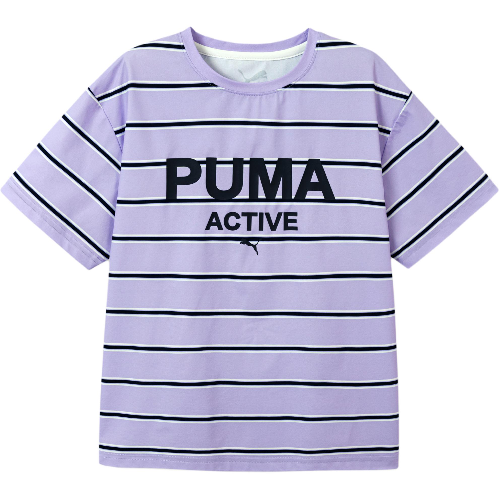 PUMA T Shirt Purple White Unisex 353226117212-00371 120