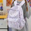 Schoolbag new plaid student backpack ins niche star leisure backpack for junior and high school students large-capacity schoolbag for women