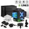 8 Line Laser Level Level Self-Leveling 360 Horizontal And Vertical Cross Super Powerful Green Laser Level With Wall Bracket
