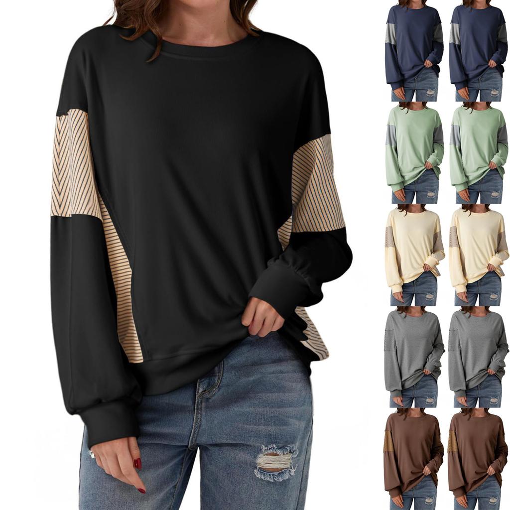 Women Tops Long Sleeve R-Neck Shirts Fall Fashion Casual Business Tunic Blouses