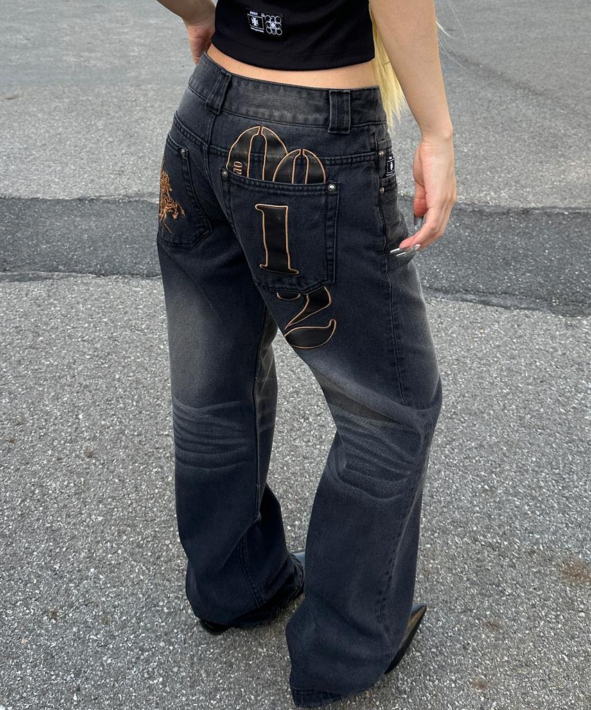 Opeoseu0012 Op.09 Og-Classic Lowrise Denim Pants Black