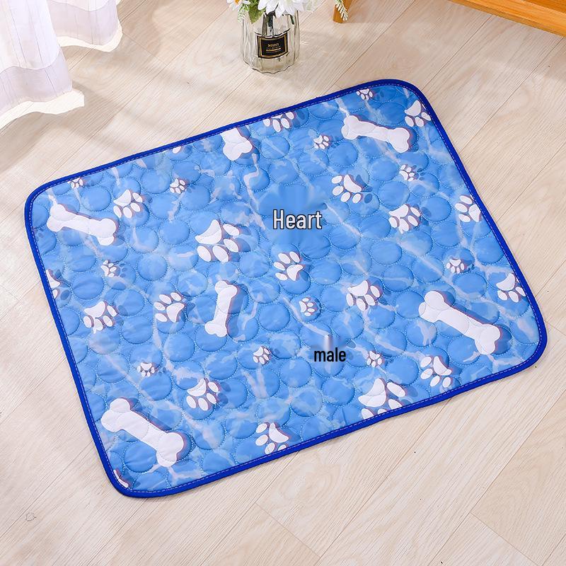 Summer Cooling Pet Mat: Breathable Ice Silk Pad for Dogs & Cats