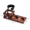 Espresso Tamping Station Countertop Coffee Tamper Stand and Portafilter Holder Espresso Tamp Tool Wooden Coffee Tamper Holder